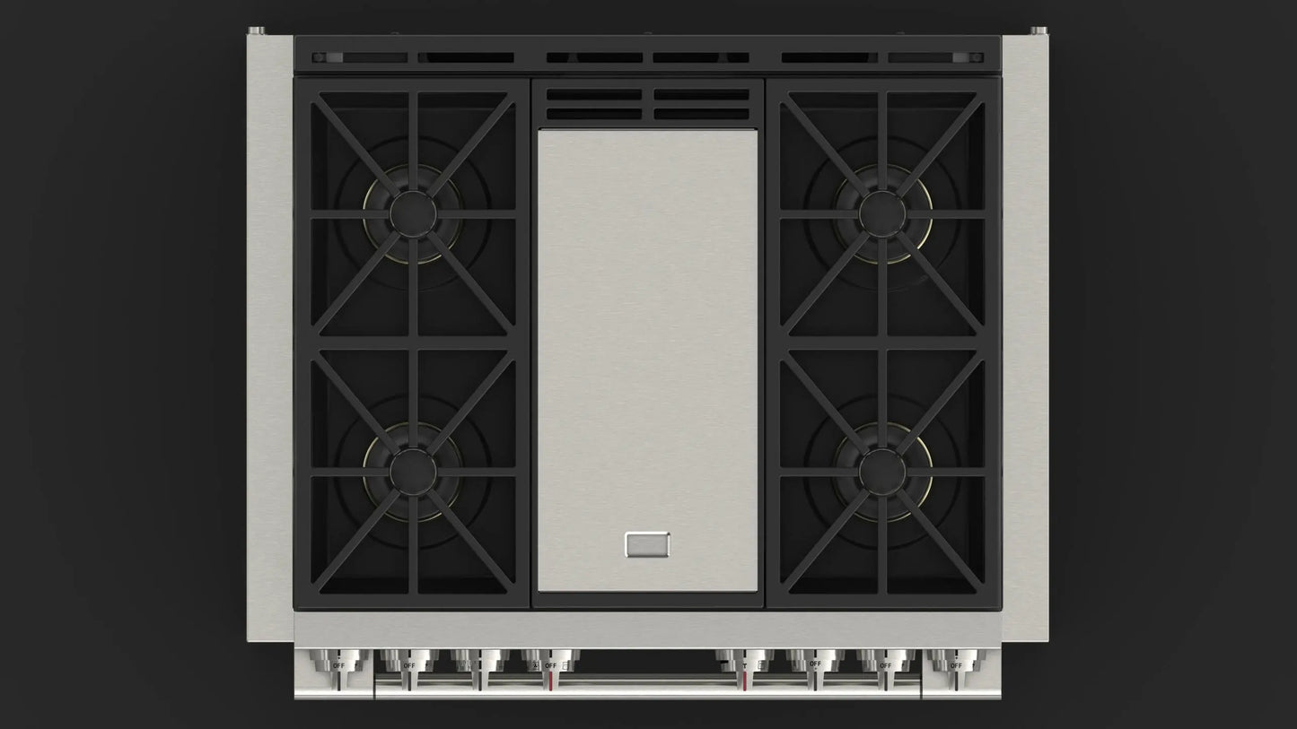 36” DUAL FUEL PRO RANGE WITH GRIDDLE | Fulgor Milano fulgor-milano