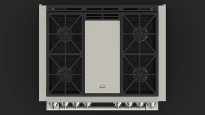 36” DUAL FUEL PRO RANGE WITH GRIDDLE | Fulgor Milano fulgor-milano