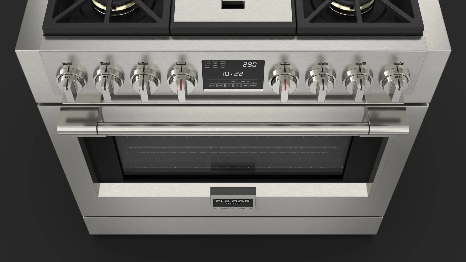 36” DUAL FUEL PRO RANGE WITH GRIDDLE | Fulgor Milano fulgor-milano