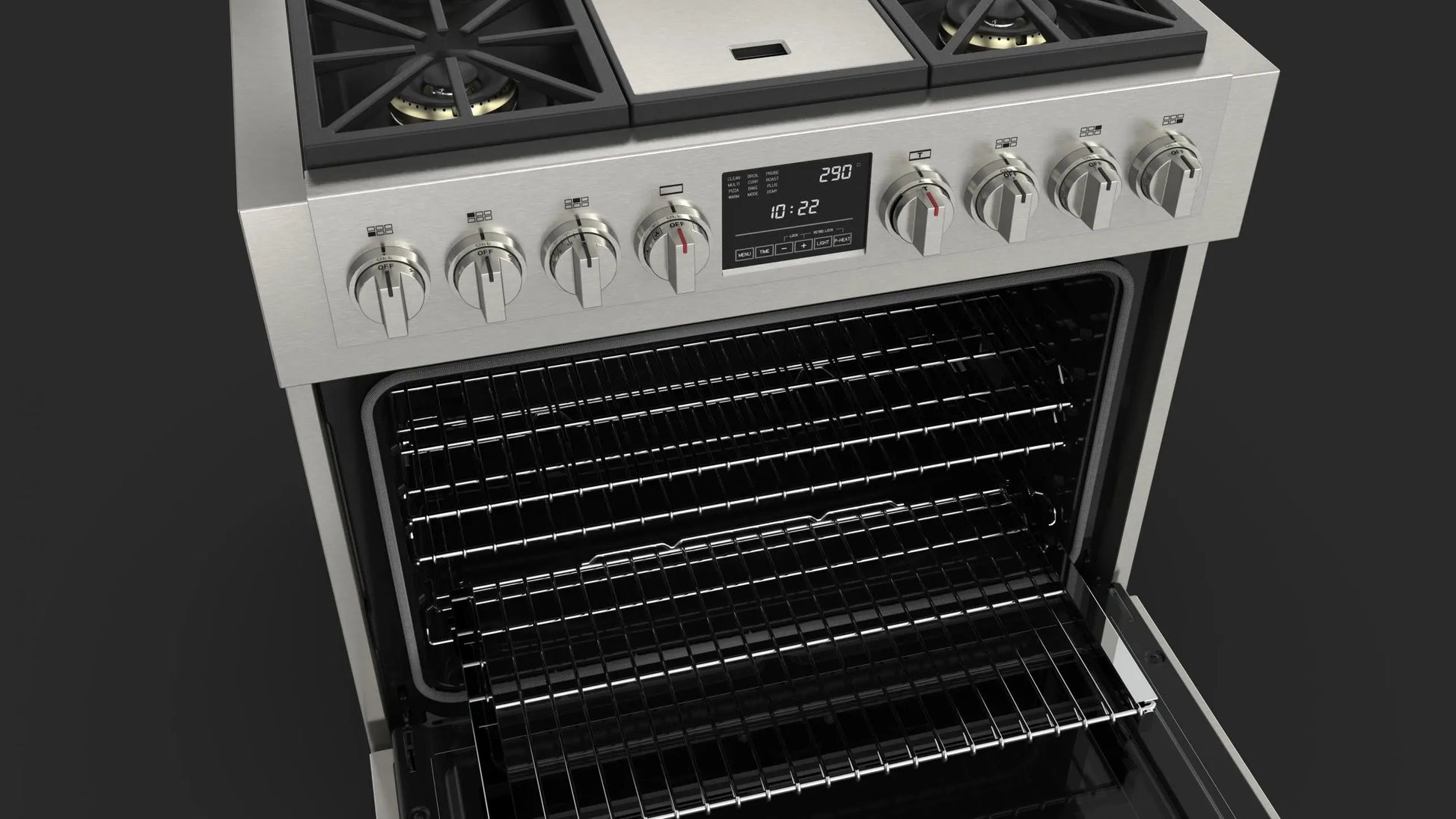 36” DUAL FUEL PRO RANGE WITH GRIDDLE | Fulgor Milano fulgor-milano
