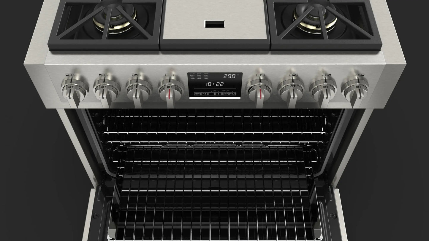 36” DUAL FUEL PRO RANGE WITH GRIDDLE | Fulgor Milano fulgor-milano