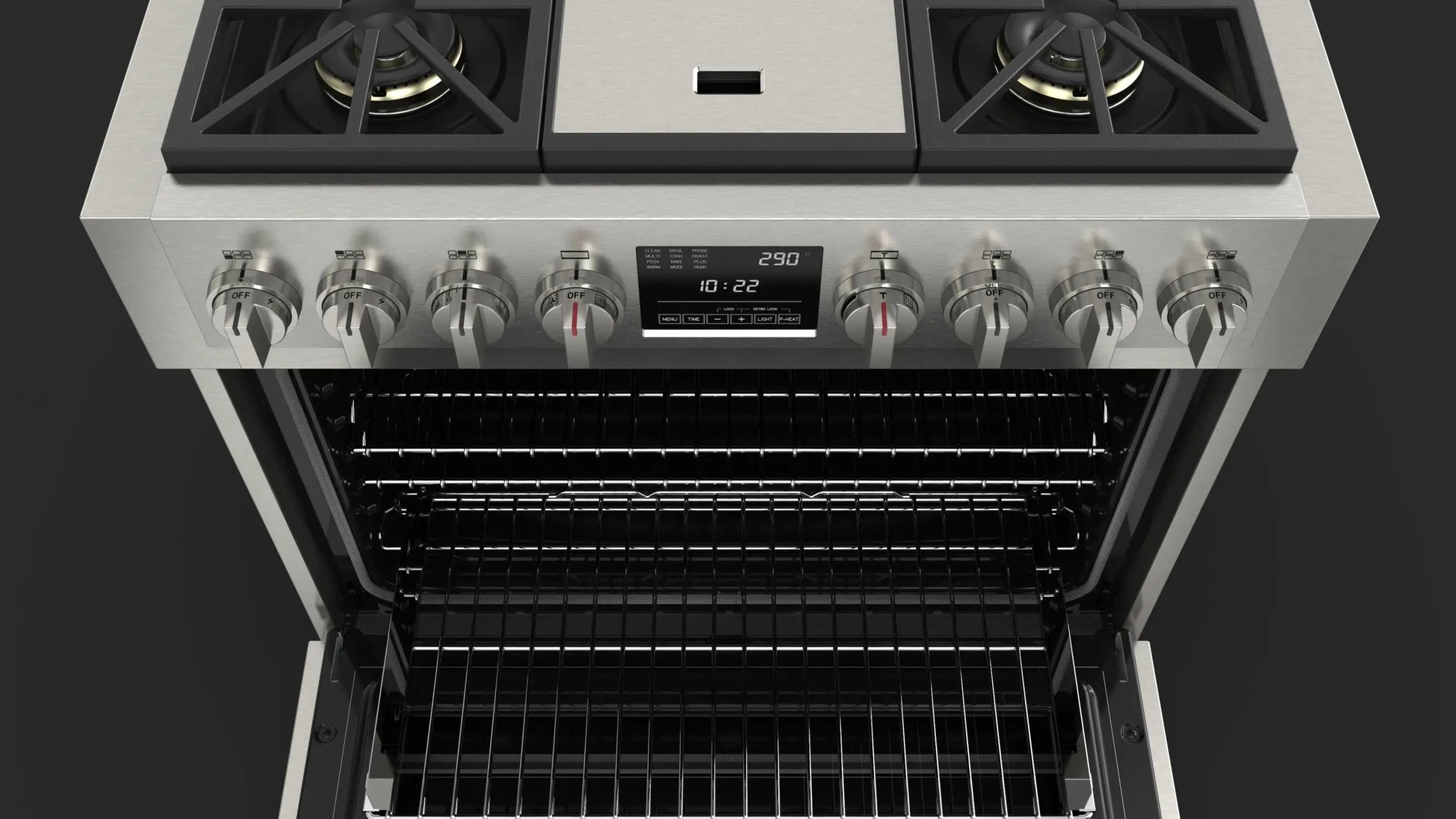 36” DUAL FUEL PRO RANGE WITH GRIDDLE | Fulgor Milano fulgor-milano