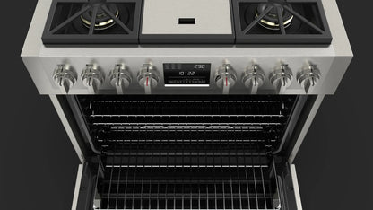 36” DUAL FUEL PRO RANGE WITH GRIDDLE | Fulgor Milano fulgor-milano
