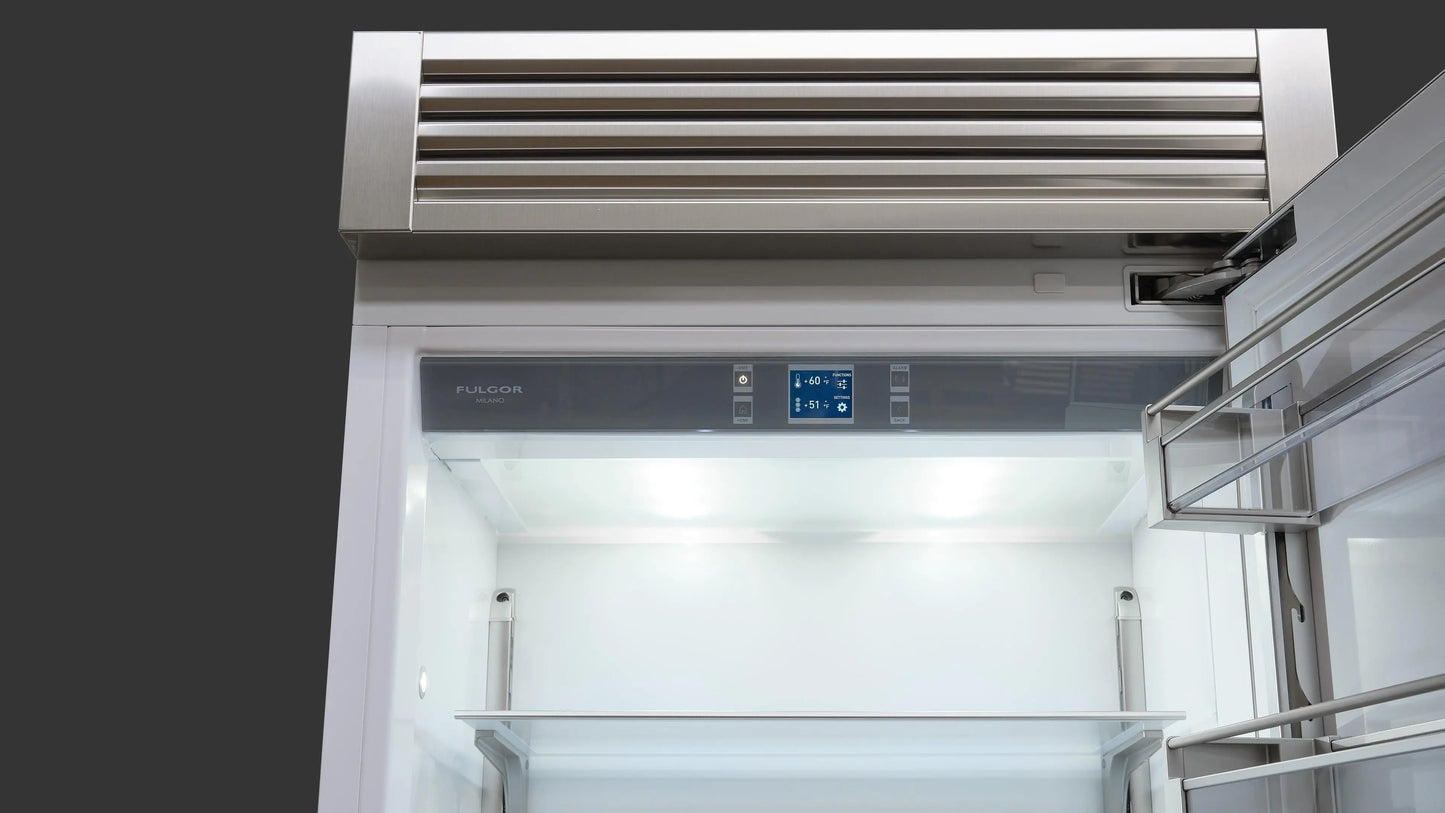 Fulgor Milano 36 Inch Built-In Bottom Freezer Refrigerator, Stainless Steel ITECH APPLIANCES