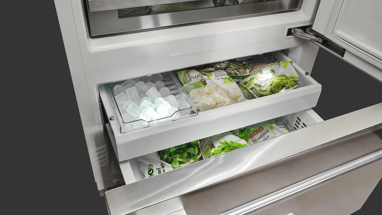 Fulgor Milano 36 Inch Built-In Bottom Freezer Refrigerator, Stainless Steel ITECH APPLIANCES