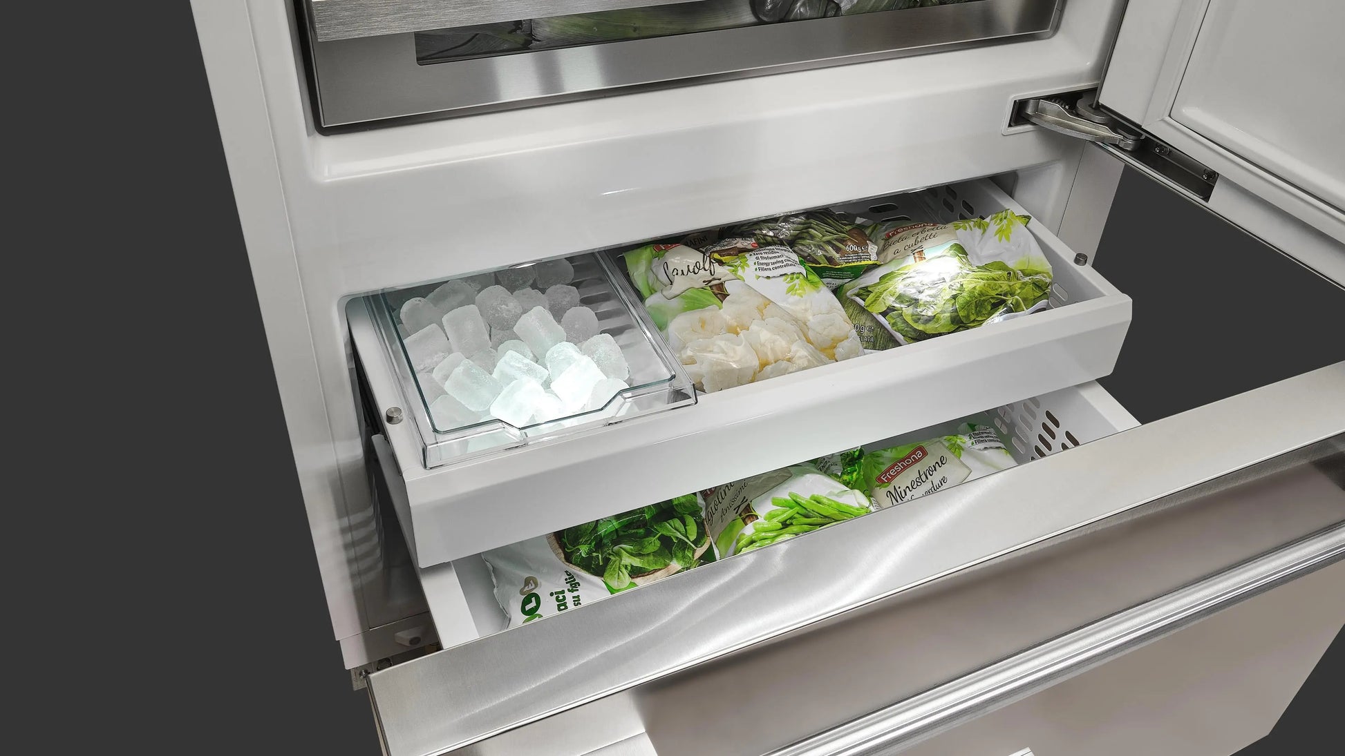 Fulgor Milano 36 Inch Built-In Bottom Freezer Refrigerator, Stainless Steel ITECH APPLIANCES