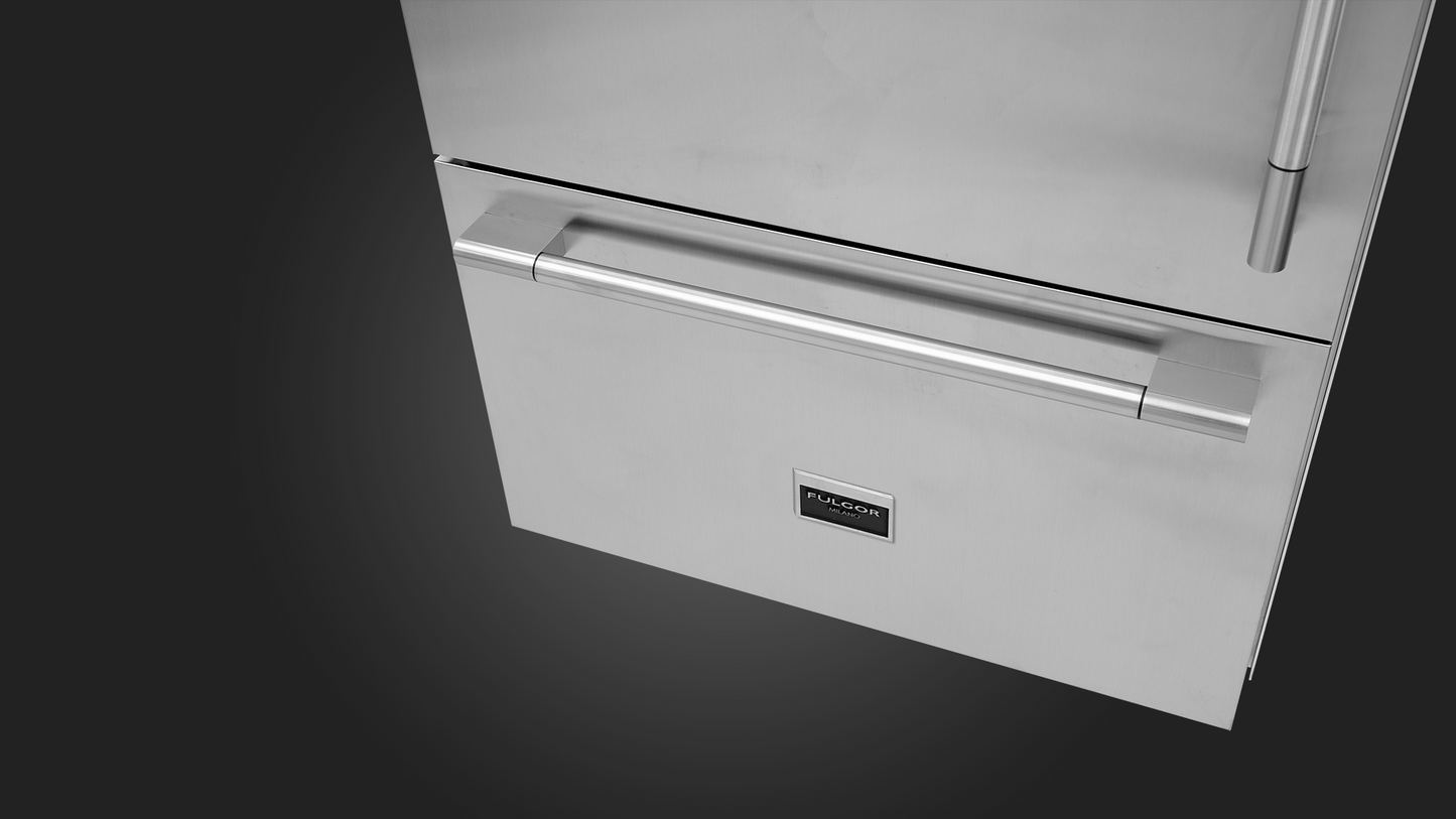 Fulgor Milano 700 Series 36 in. 18.5 Cu. Ft. Stainless Steel Counter Depth Bottom Freezer Refrigerator