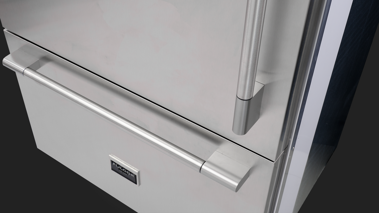 Fulgor Milano 700 Series 36 in. 18.5 Cu. Ft. Stainless Steel Counter Depth Bottom Freezer Refrigerator