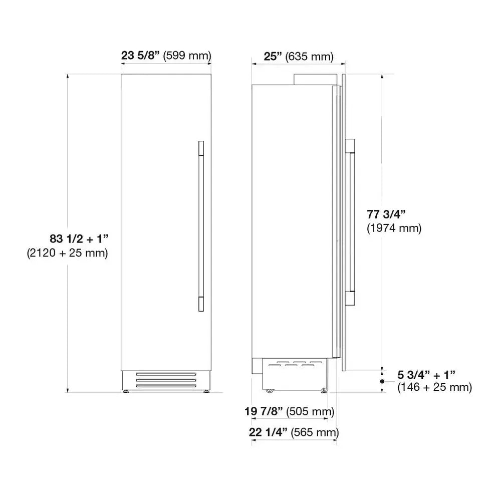 Fulgor Milano 48 inch Column Set F7SRC24S1R-F7SFC24S1L