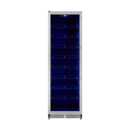 Forno Cesinali 24-Inch Built-In Beverage Cooler, 15.8 cu.ft, Stainless Steel, Dual Temperature Zones, LED Interior Lighting, Adjustable Shelves FORNO