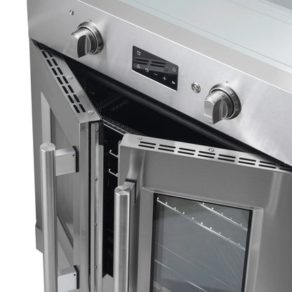 Forno Asti 30-Inch French Door Electric Wall Oven in Stainless Steel, 3.68 cu. ft. True Convection, 3,600W, Air Fry, Sous Vide, Self-Clean FORNO