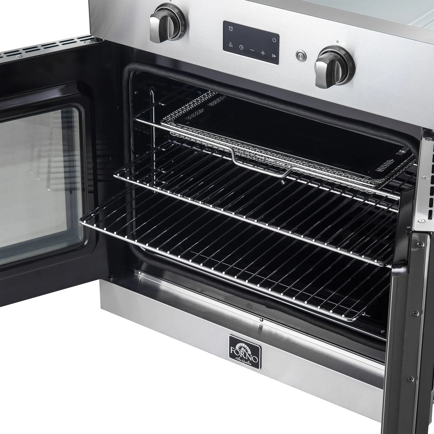 Forno Asti 30-Inch French Door Electric Wall Oven in Stainless Steel, 3.68 cu. ft. True Convection, 3,600W, Air Fry, Sous Vide, Self-Clean FORNO