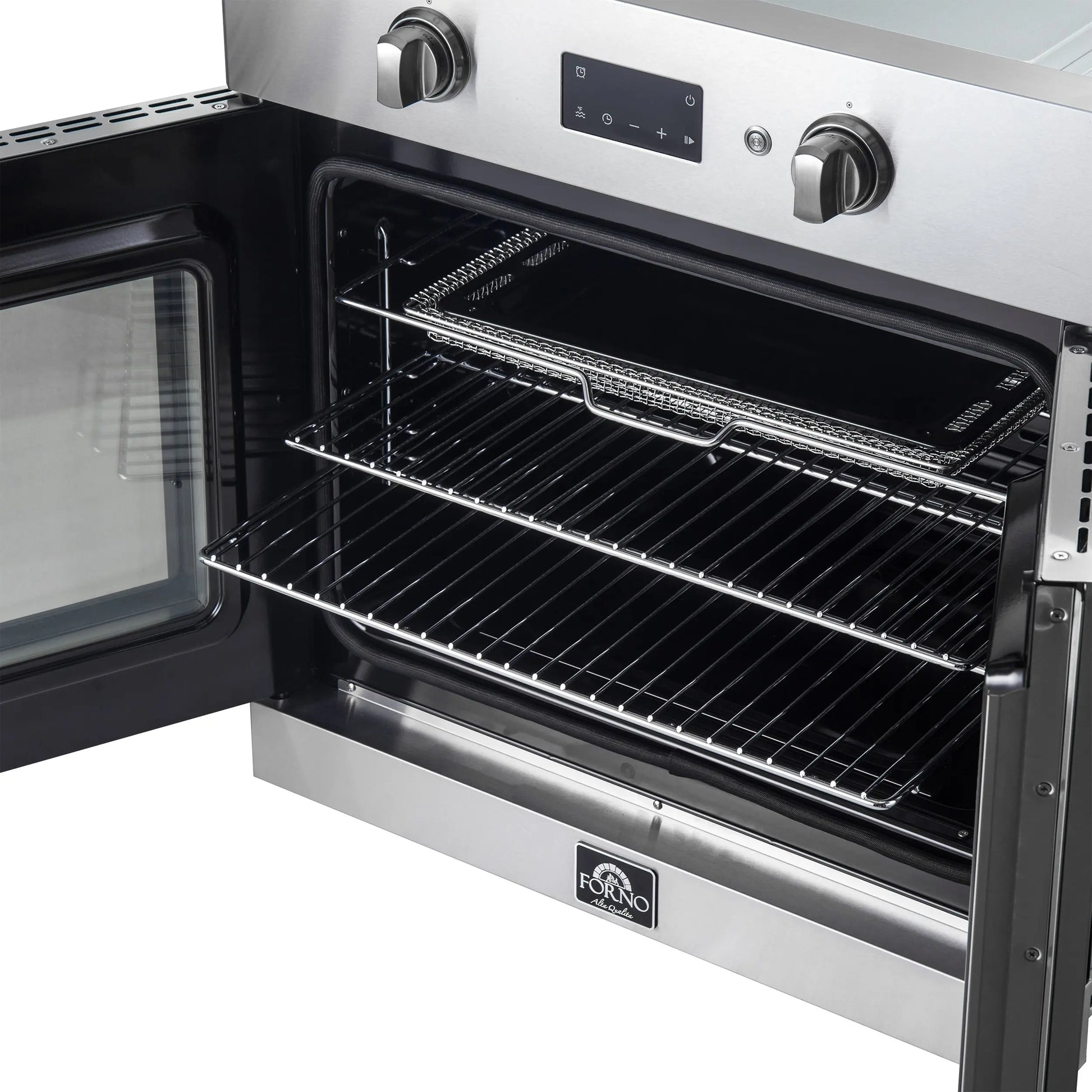 Forno Asti 30-Inch French Door Electric Wall Oven in Stainless Steel, 3.68 cu. ft. True Convection, 3,600W, Air Fry, Sous Vide, Self-Clean FORNO
