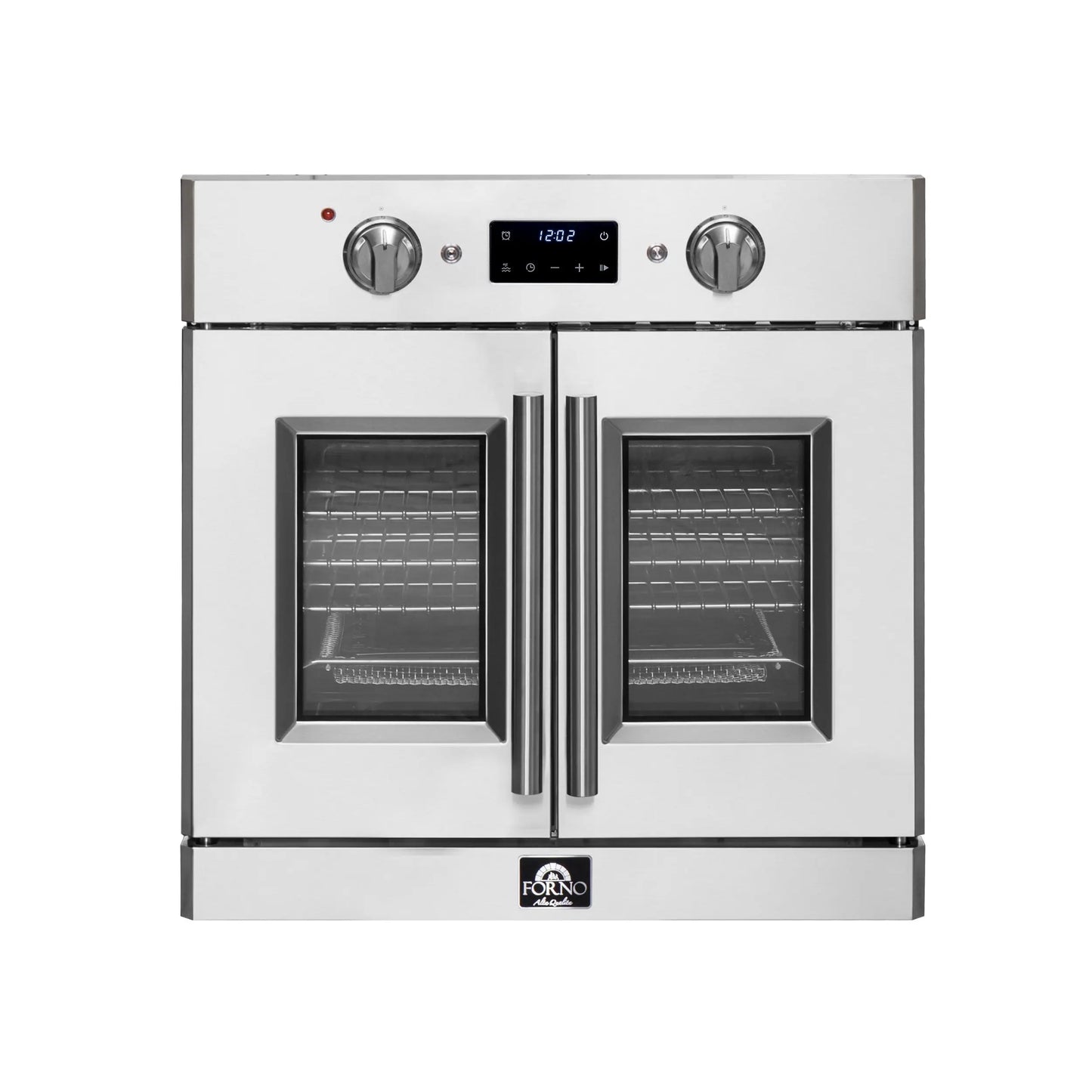 Forno Gallico 30-Inch Electric French Door Wall Oven, Stainless Steel, True Convection, Air Fry, Self-Cleaning FORNO