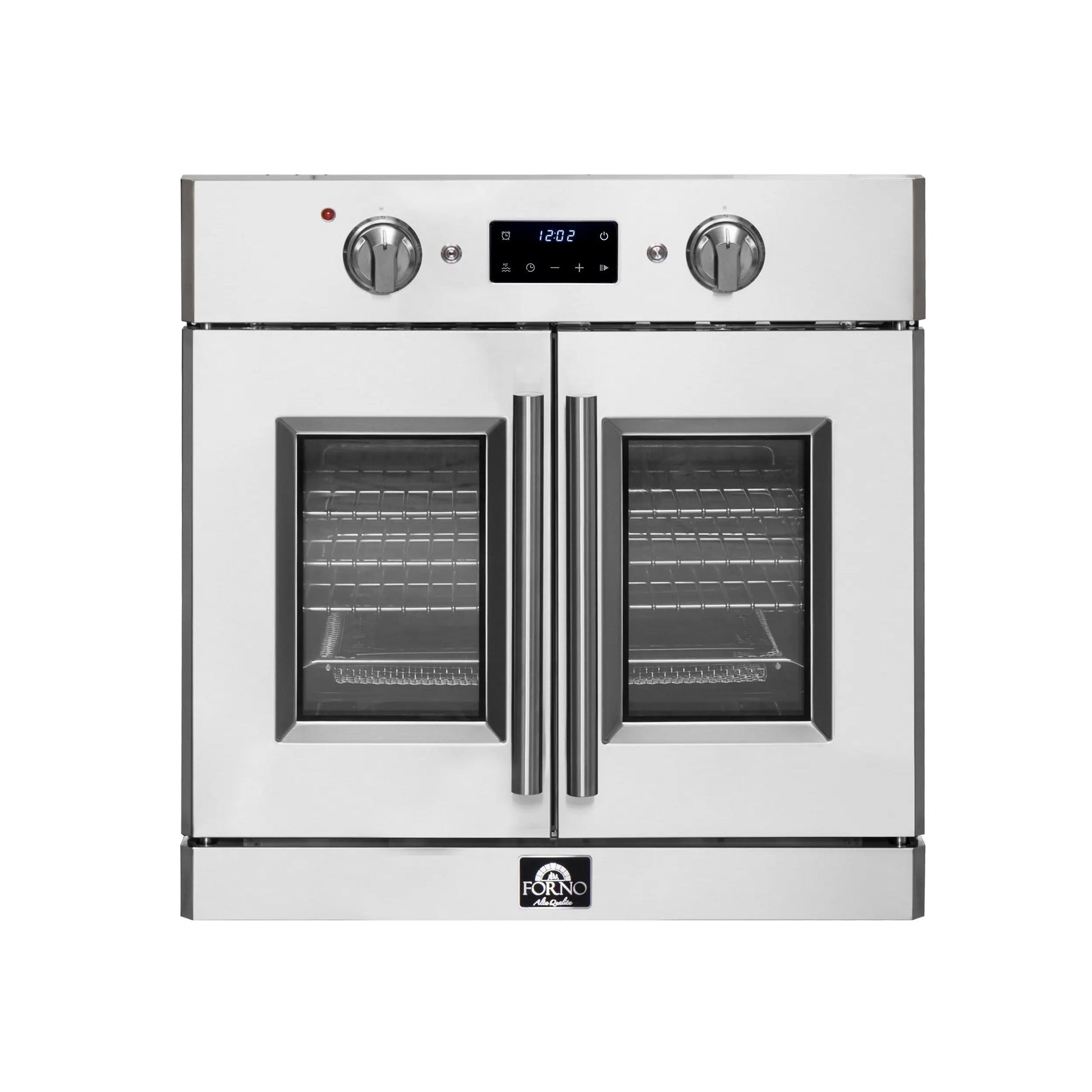 Forno Gallico 30-Inch Electric French Door Wall Oven, Stainless Steel, True Convection, Air Fry, Self-Cleaning FORNO