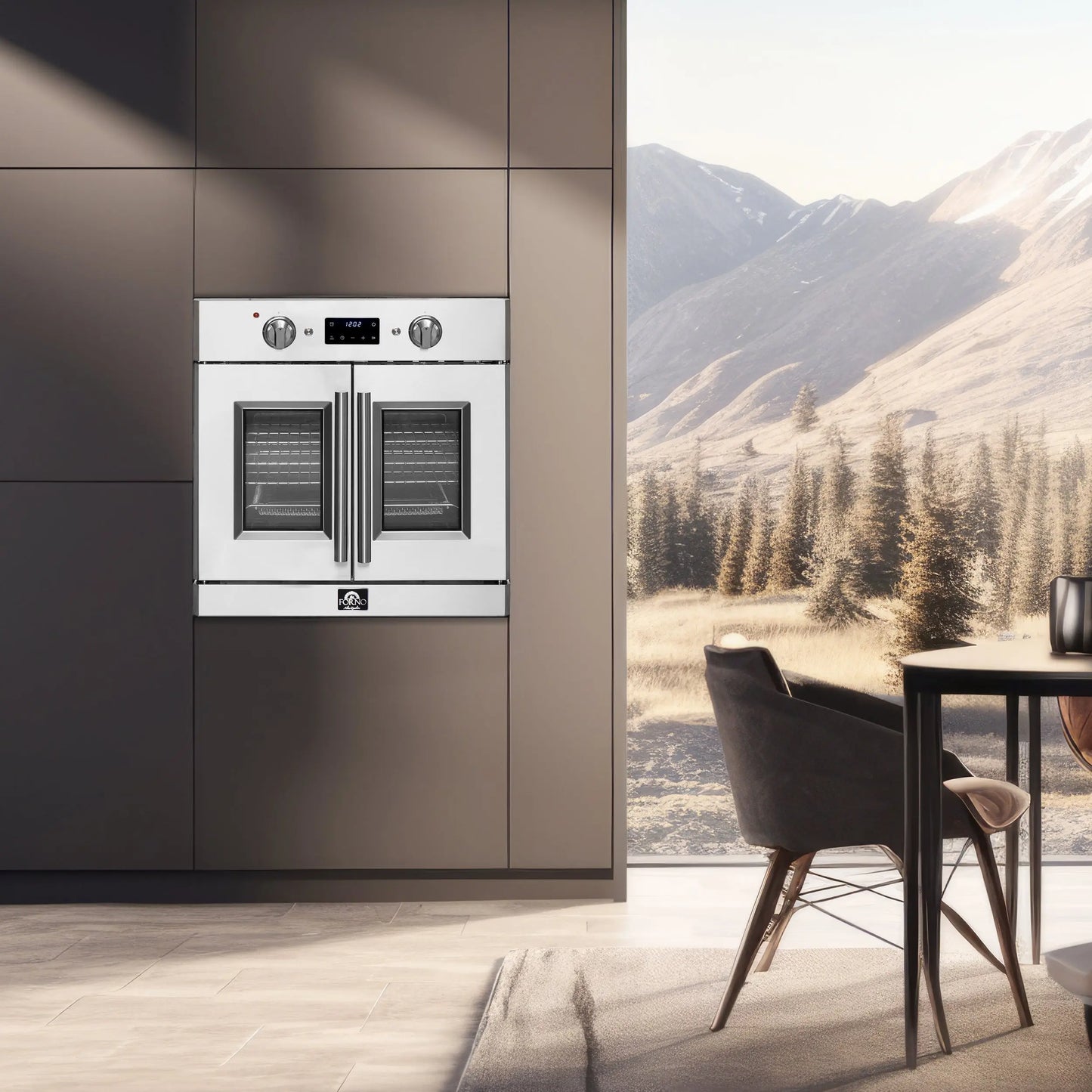 Forno Gallico 30-Inch Electric French Door Wall Oven, Stainless Steel, True Convection, Air Fry, Self-Cleaning FORNO