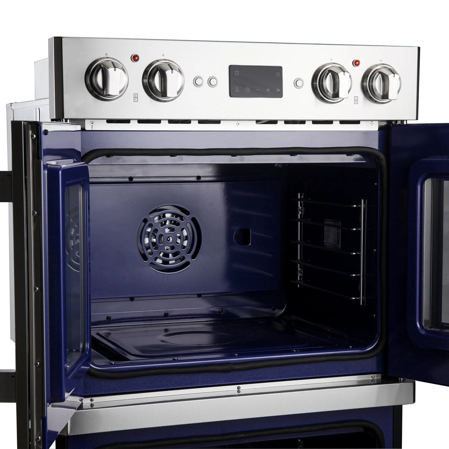Forno Gallico 30-Inch Electric French Door Double Oven, Stainless Steel, Convection Cooking, Touch Control Panel, Self-Cleaning Function FORNO