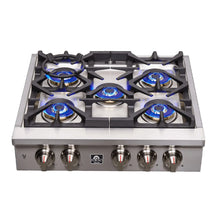 Forno Spezia Alta Qualita 30-Inch Pro-Style Gas Rangetop, Stainless Steel, 5 Sealed Burners, Continuous Cast Iron Grates, High Heat Output FORNO
