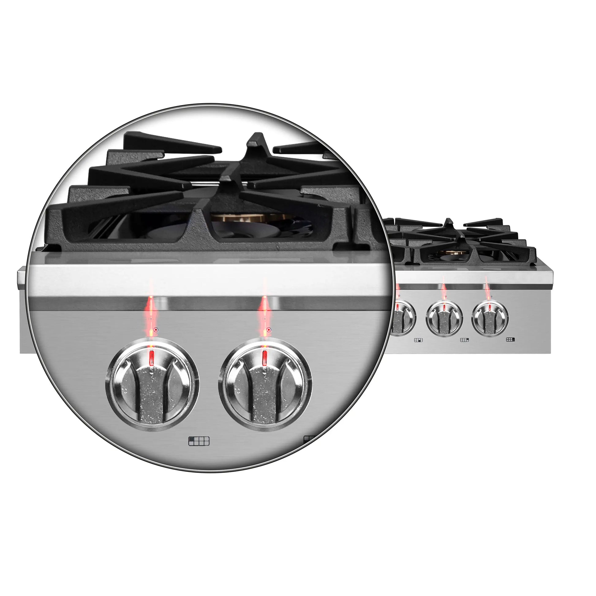 Forno Spezia Alta Qualita 48-Inch Pro-Style Gas Rangetop, Stainless Steel, 8 Sealed Burners, Continuous Cast Iron Grates, High Heat Output FORNO