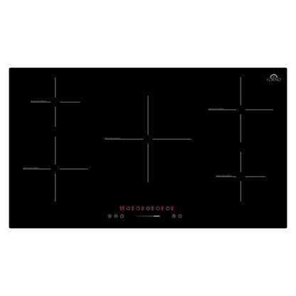 Forno Parco 36-Inch Induction Cooktop, 5 Zones, 10,200W Total Power, Touch Control, 9 Power Levels, Booster Function FORNO