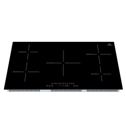 Forno Parco 36-Inch Induction Cooktop, 5 Zones, 10,200W Total Power, Touch Control, 9 Power Levels, Booster Function FORNO