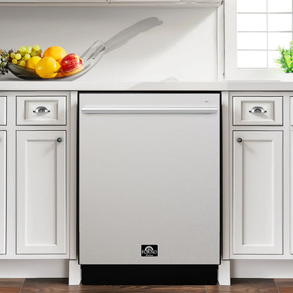 FORNO Premium 3-Piece Kitchen Bundle - 36" Gas Range, French Door Refrigerator, Built-In Dishwasher, Stainless Steel - FBDL-009-01CAUS
FBDL-009-01CAUS FORNO