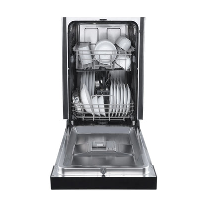 Forno Polo 18-Inch Built-In Black Dishwasher, 8 Place Settings, ENERGY STAR Certified, 52 dBA FORNO