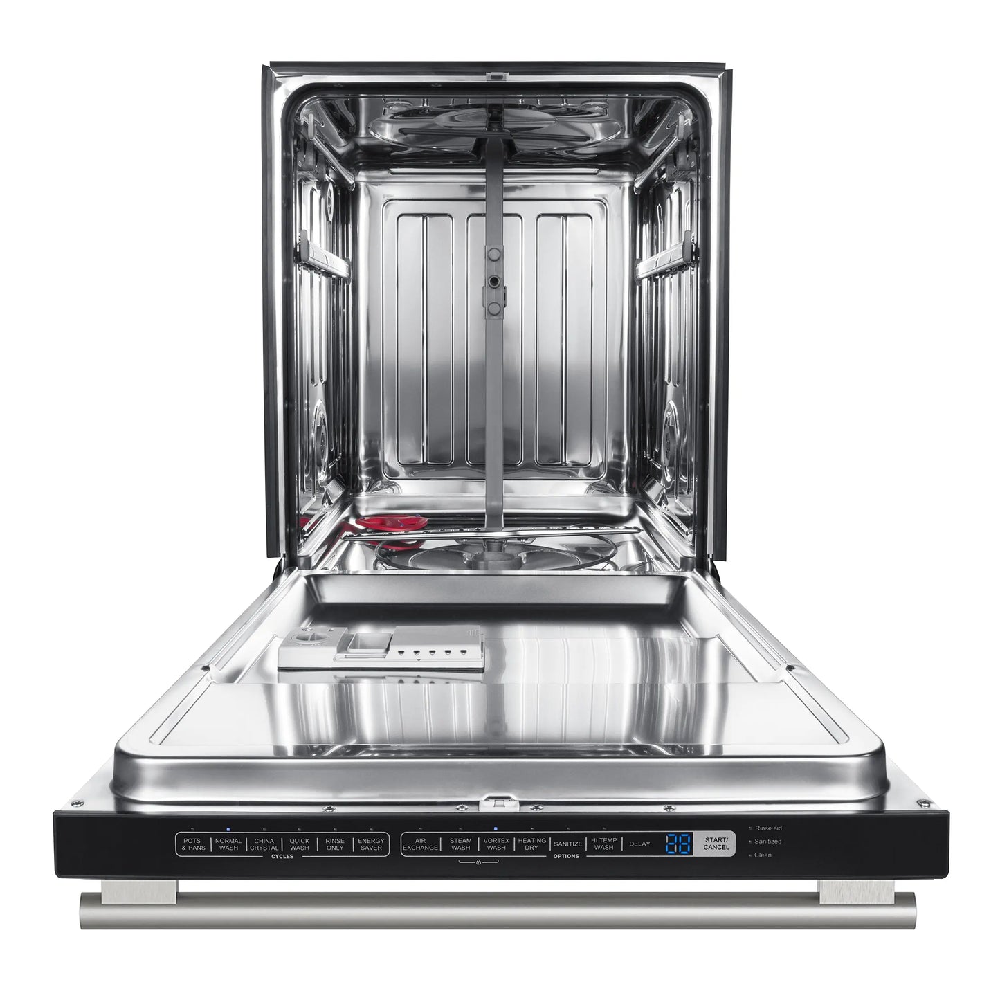 Forno Pozzo 24-Inch Built-In Tall Tub Top Control Dishwasher, Black, 49 dBA, Soil-Sensing Capable, ENERGY STAR FORNO