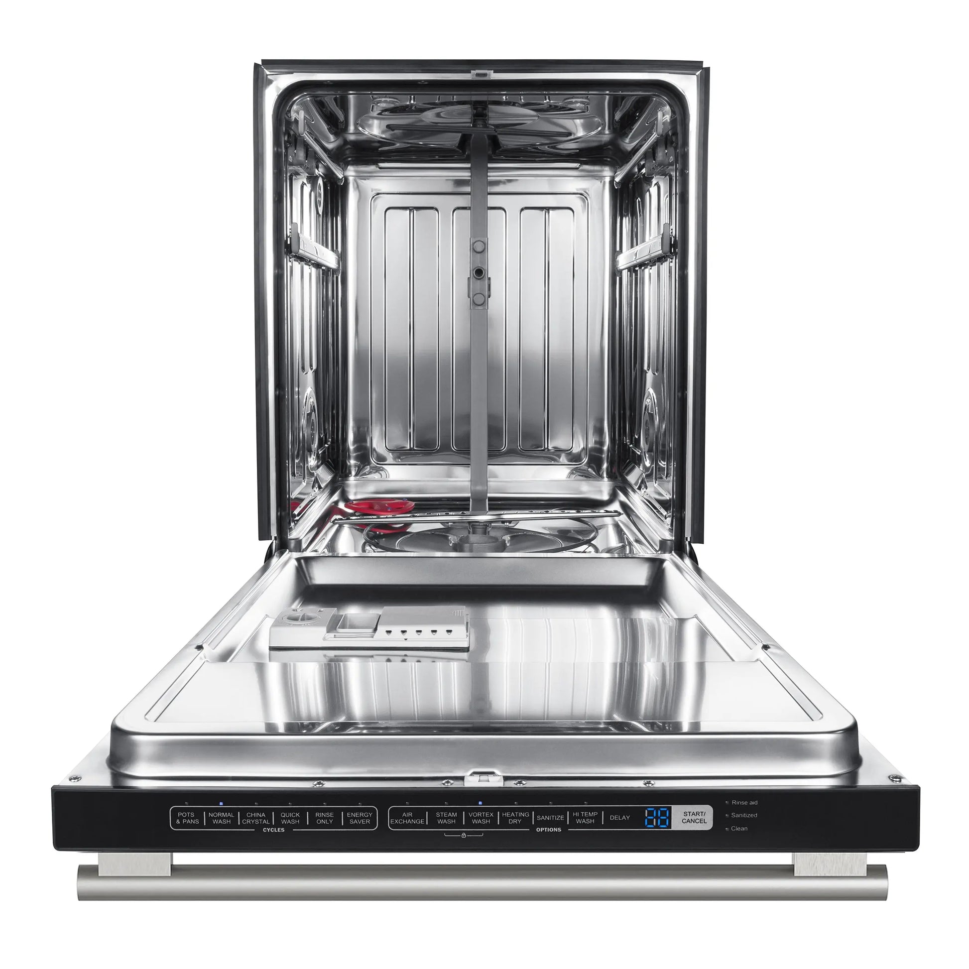 Forno Pozzo 24-Inch Built-In Tall Tub Top Control Dishwasher, Black, 49 dBA, Soil-Sensing Capable, ENERGY STAR FORNO