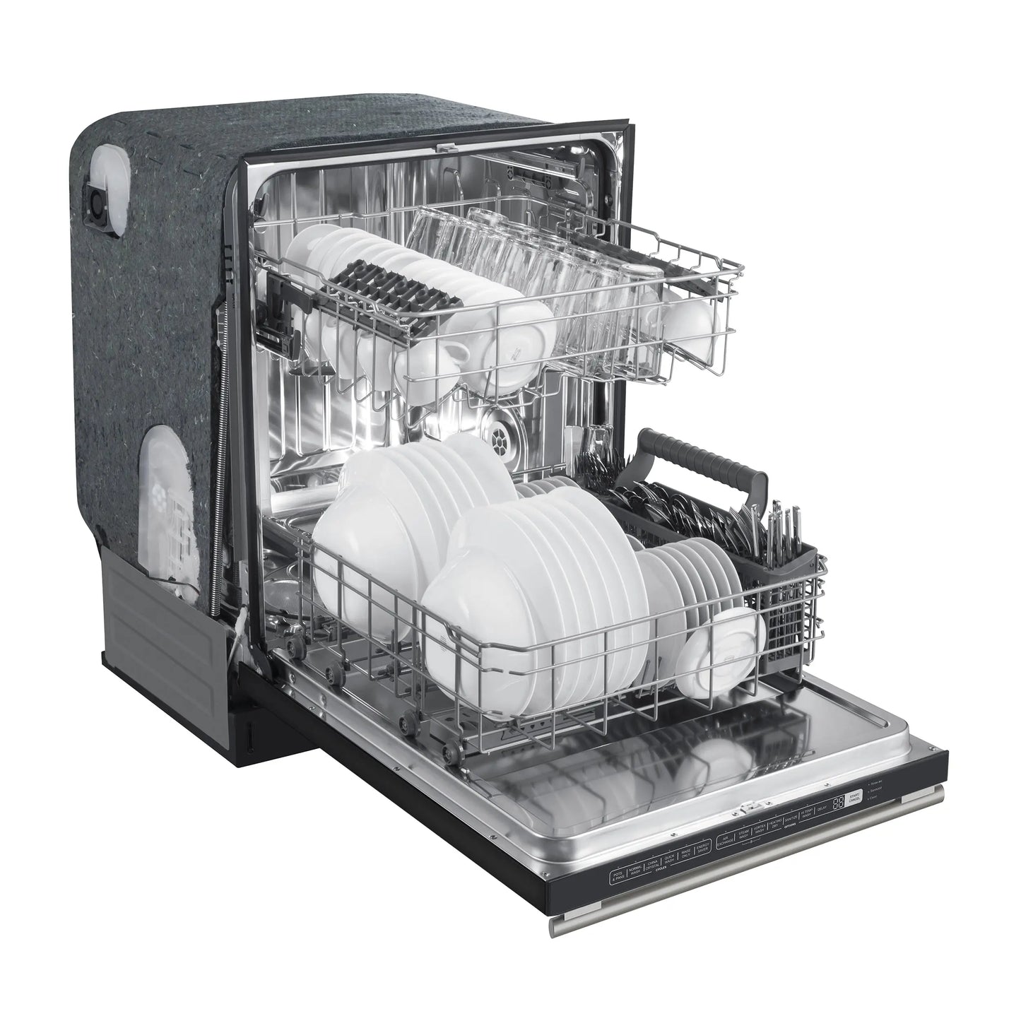 Forno Pozzo 24-Inch Built-In Tall Tub Top Control Dishwasher, Black, 49 dBA, Soil-Sensing Capable, ENERGY STAR FORNO