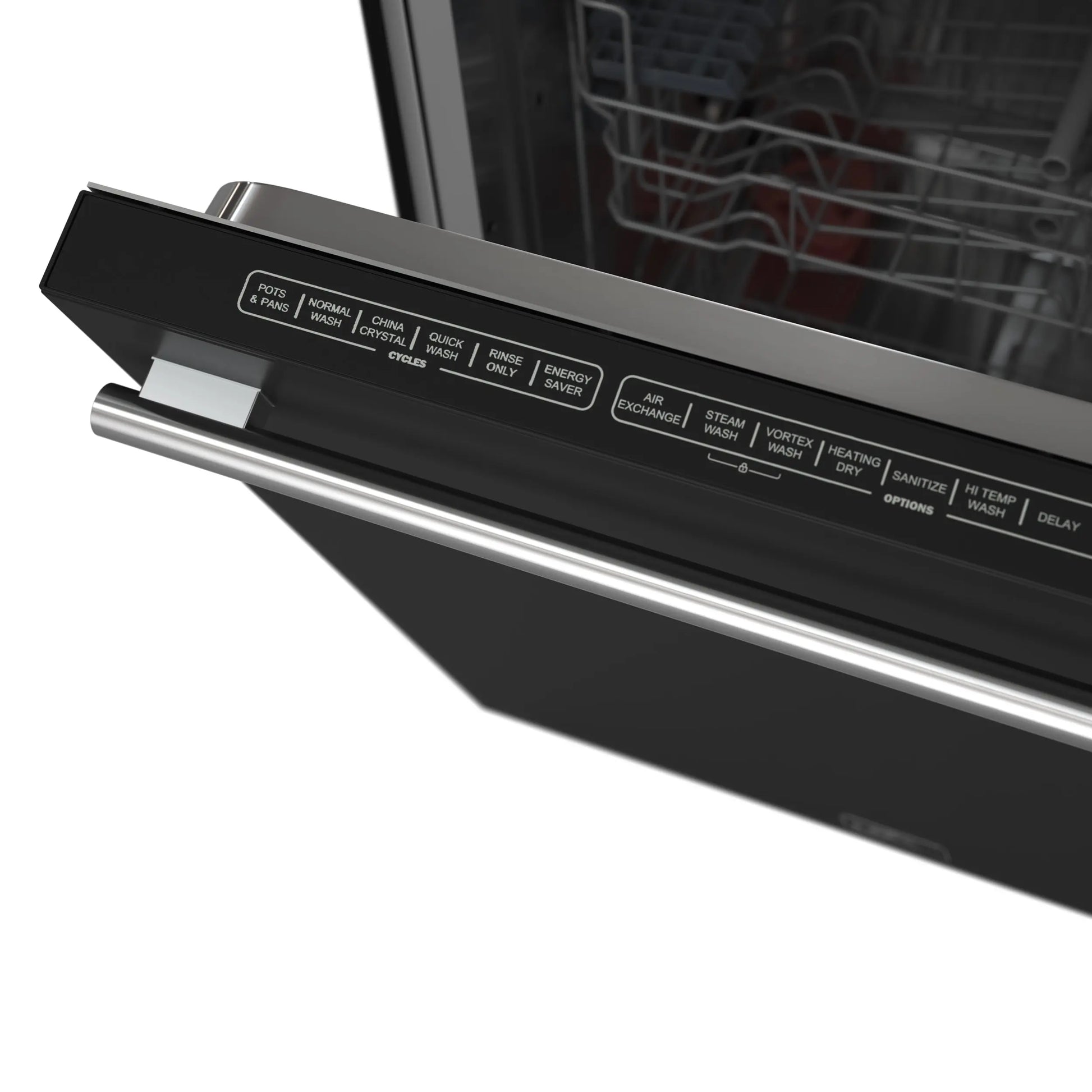 Forno Pozzo 24-Inch Built-In Tall Tub Top Control Dishwasher, Black, 49 dBA, Soil-Sensing Capable, ENERGY STAR FORNO