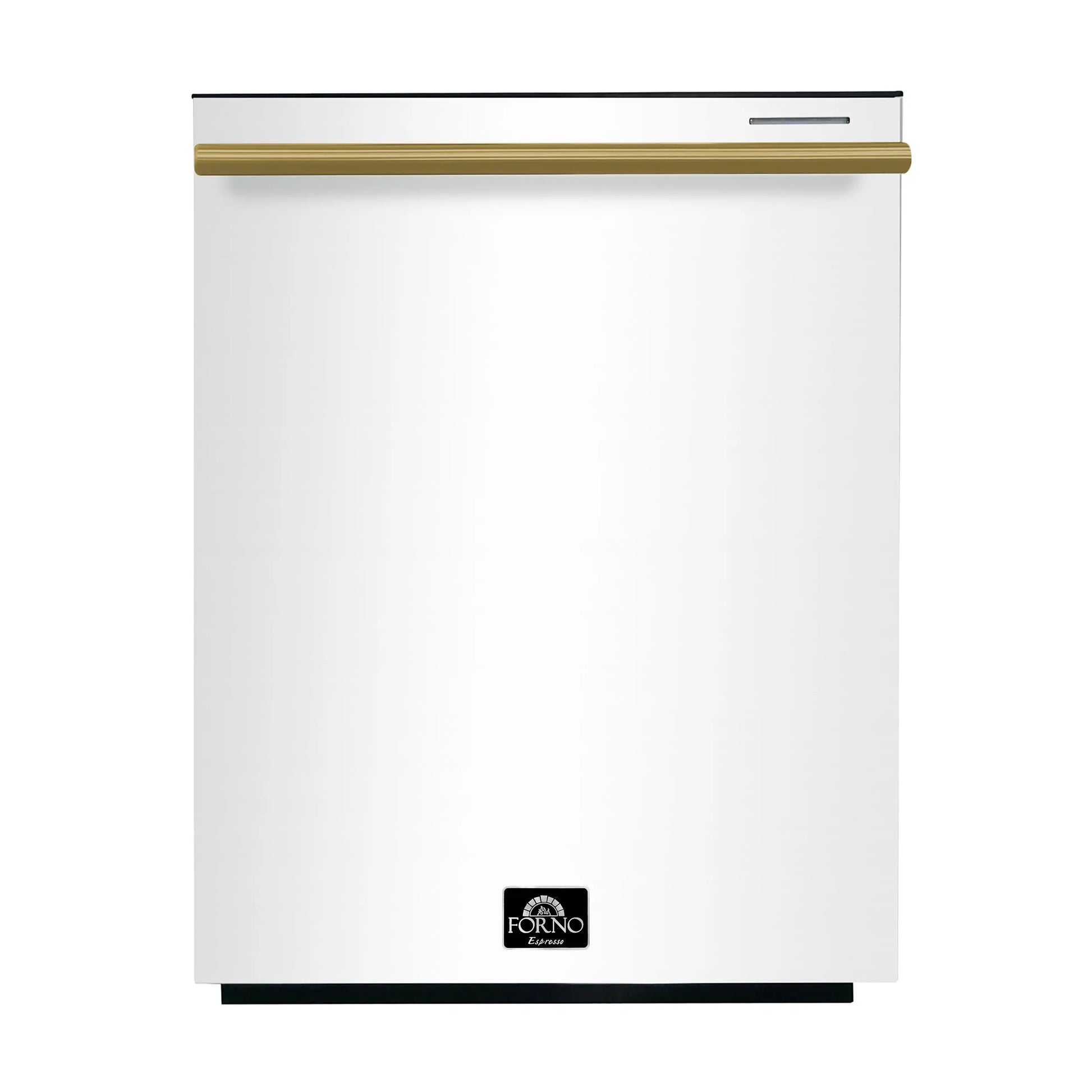 FORNO Premium 3-Piece Kitchen Bundle - Leonardo Espresso 30" White Range, 31" White Bottom Freezer Refrigerator, 24" White Built-In Dishwasher - FBDL-007-03US FORNO