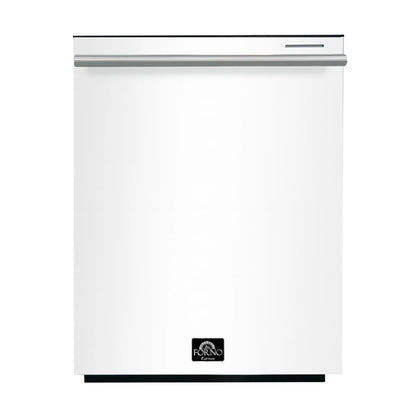 Forno Pozzo 24-Inch Built-In Tall Tub Top Control Dishwasher, White, 49 dBA, ENERGY STAR Certified FORNO