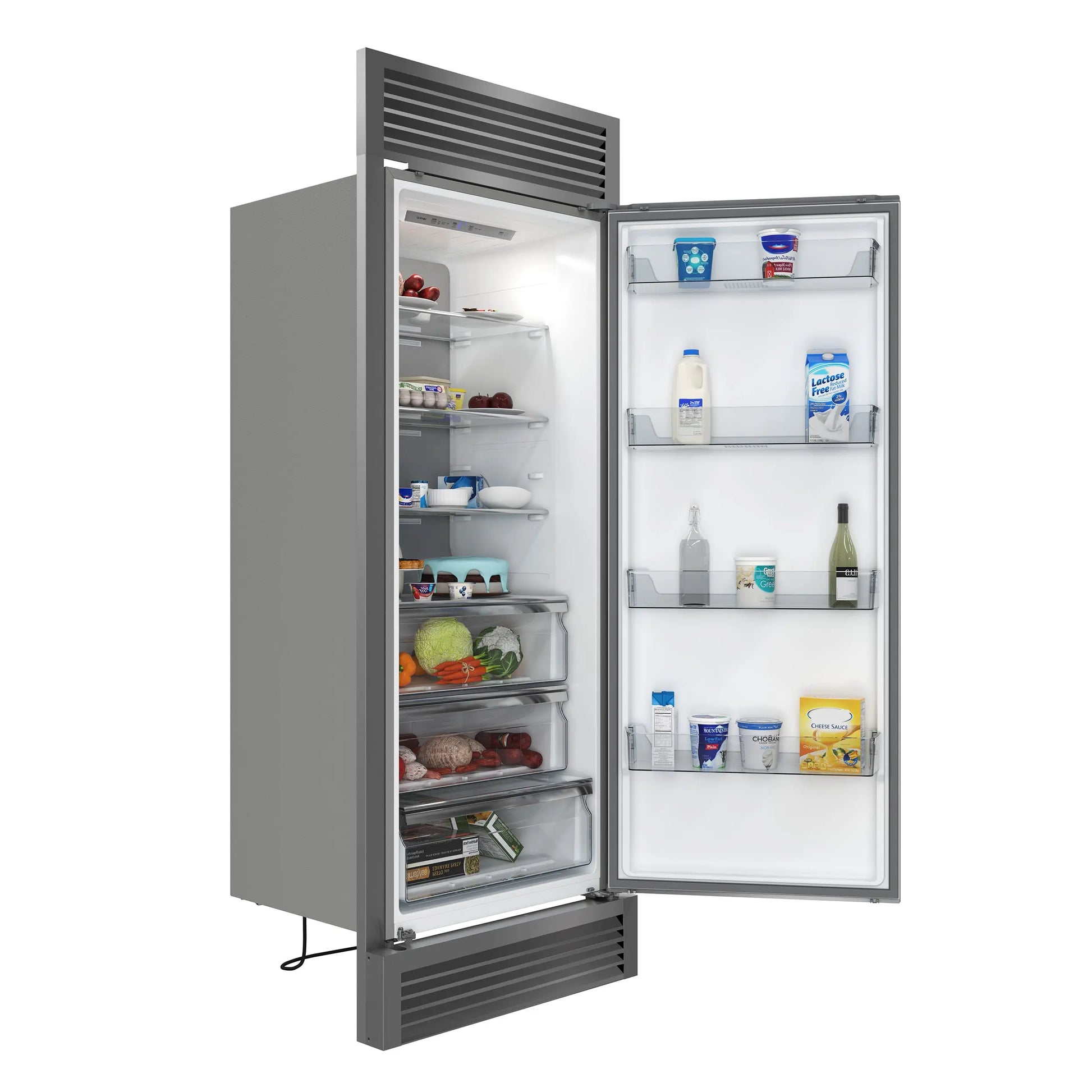 Forno Maderno 28-Inch Built-In Convertible Refrigerator, 13.6 cu.ft, Right Swing, Decorative Grill, ENERGY STAR Certified FORNO