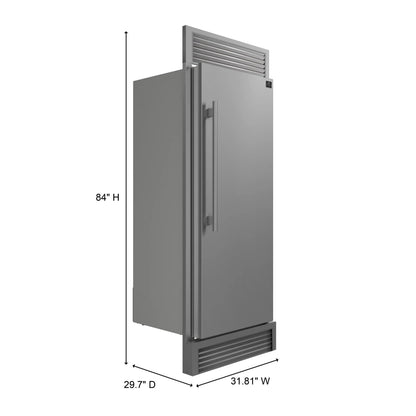 Forno Maderno 28-Inch Built-In Convertible Refrigerator, 13.6 cu.ft, Right Swing, Decorative Grill, ENERGY STAR Certified FORNO