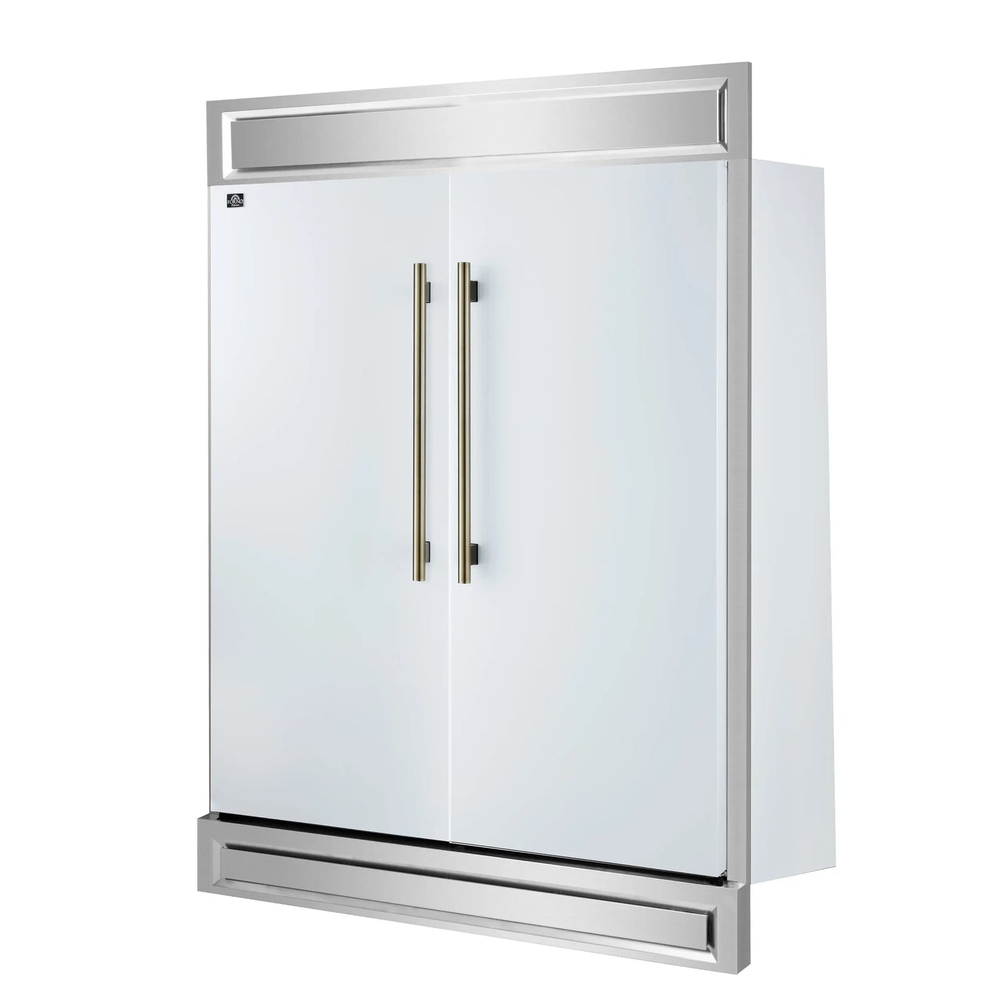 Forno Maderno 2-28-Inch Wide Convertible Refrigerator/Freezer in White, Decorative Trim, 27.2 cu.ft, 84-Inch High, ENERGY STAR Certified FORNO