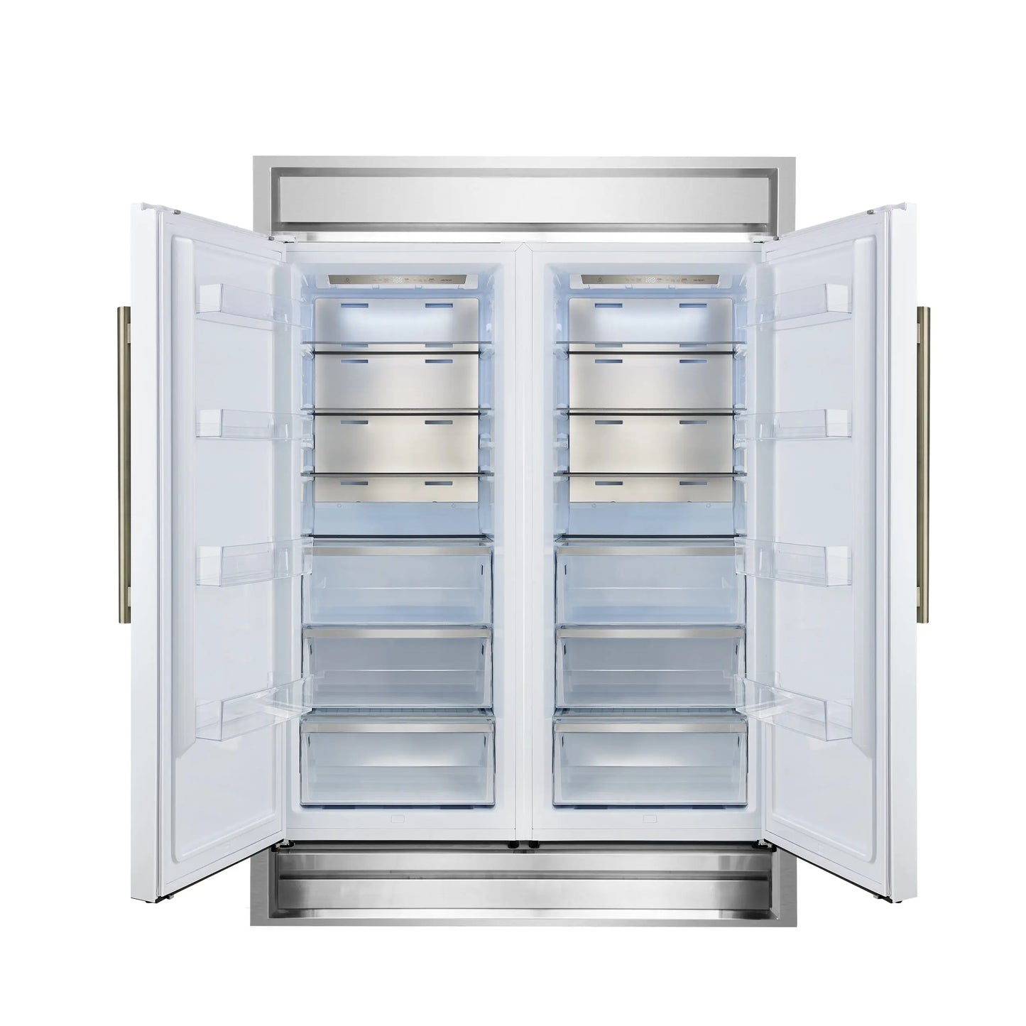 Forno Maderno 2-28-Inch Wide Convertible Refrigerator/Freezer in White, Decorative Trim, 27.2 cu.ft, 84-Inch High, ENERGY STAR Certified FORNO