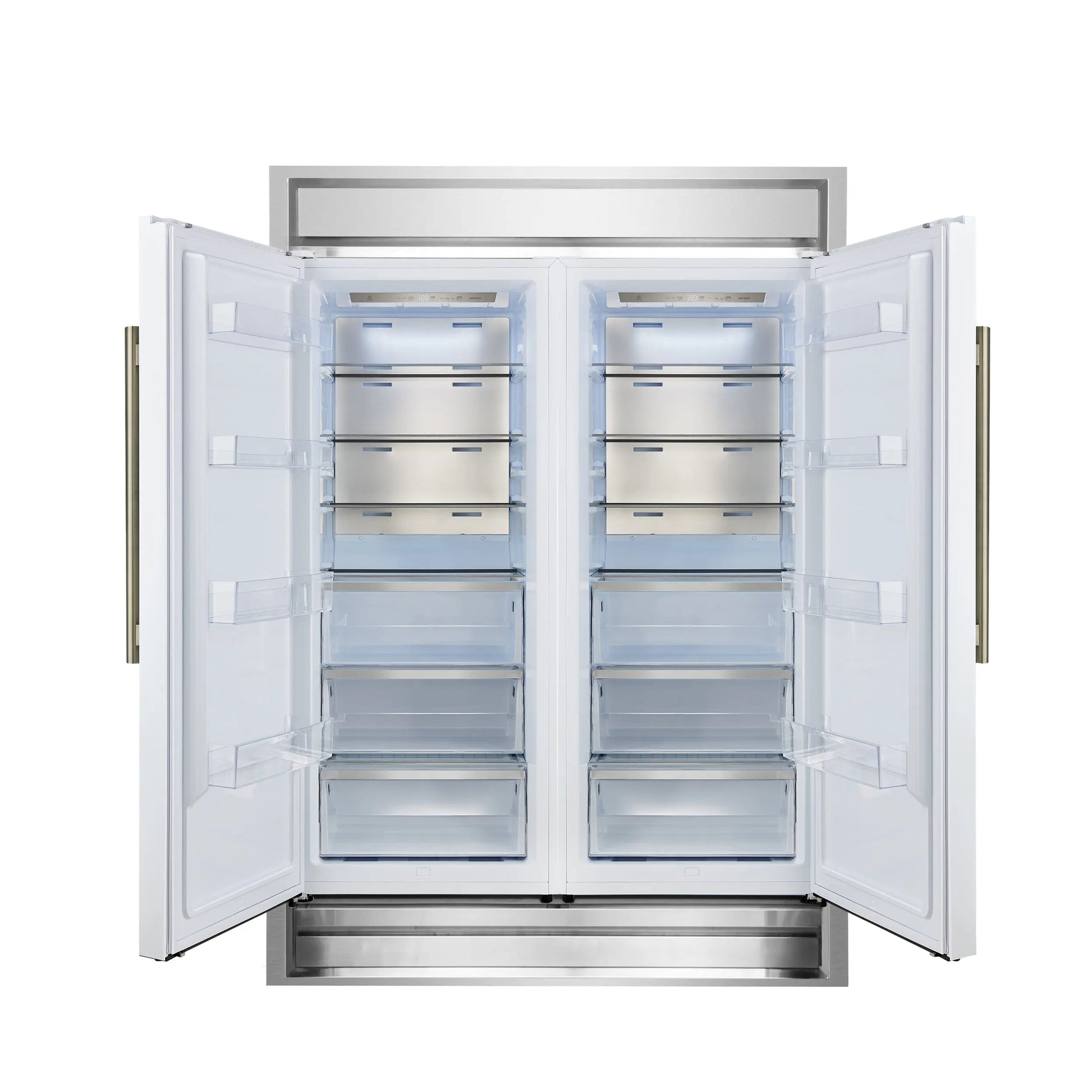 Forno Maderno 2-28-Inch Wide Convertible Refrigerator/Freezer in White, Decorative Trim, 27.2 cu.ft, 84-Inch High, ENERGY STAR Certified FORNO