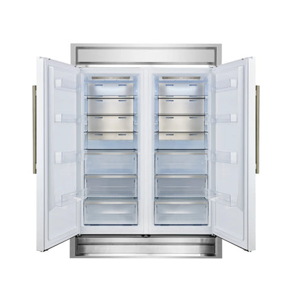 Forno Maderno 2-28-Inch Wide Convertible Refrigerator/Freezer in White, Decorative Trim, 27.2 cu.ft, 84-Inch High, ENERGY STAR Certified FORNO
