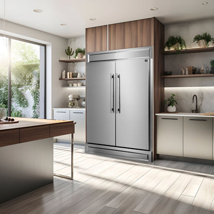 FORNO Premium 2-Piece Kitchen Bundle - Galiano 48" Stainless Steel Dual Fuel Range, Forno Maderno 2-28 " Wide Units with Decorative Trim - FBDL-017-03CAUS Forno vendors US