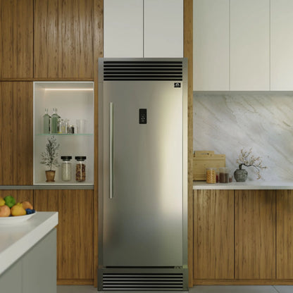 Forno Fortezza 32 Inch Right-Swing Convertible Refrigerator/Freezer with Trim Grill, Stainless Steel, Total No Frost FORNO