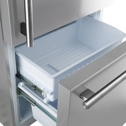 Forno Milano Espresso 31-Inch Bottom Freezer Refrigerator, Stainless Steel, 17.2 cu.ft Capacity, Right Swing Door, Energy Efficient FORNO