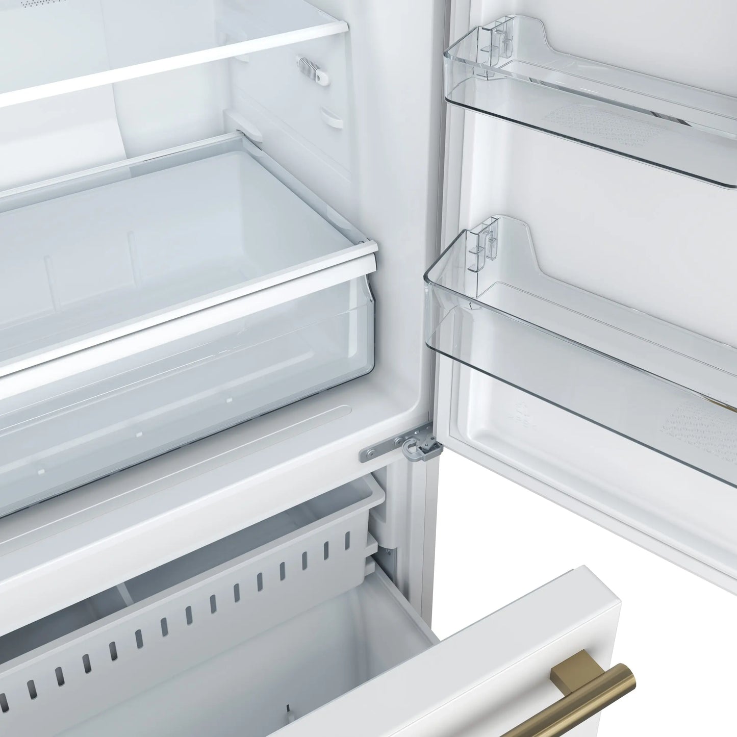 Forno Milano Espresso 31-Inch Bottom Freezer Refrigerator, White, 17.2 cu.ft Capacity, Energy Efficient FORNO