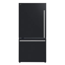 Forno Milano 2-Piece 62-Inch Freestanding Dual Bottom Freezer Refrigerator in Black – 34.4 cu.ft, Touch Control, Ice Maker FORNO