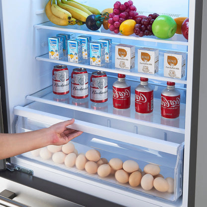 Forno Milano Espresso 31-Inch Stainless Steel Bottom Freezer Refrigerator, 17.2 cu.ft., Built-In Ice Maker, ENERGY STAR FORNO