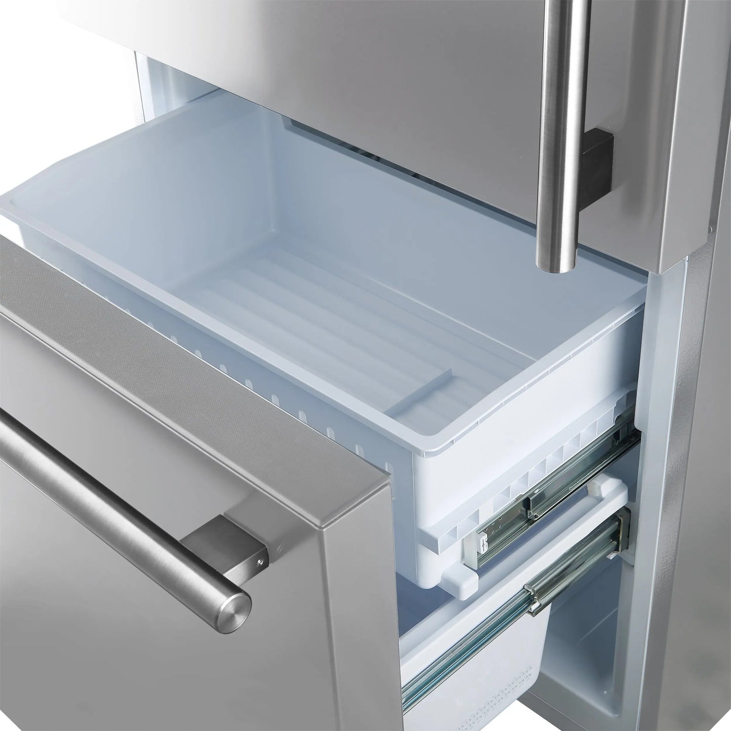 Forno Milano Espresso 31-Inch Stainless Steel Bottom Freezer Refrigerator, 17.2 cu.ft., Built-In Ice Maker, ENERGY STAR FORNO