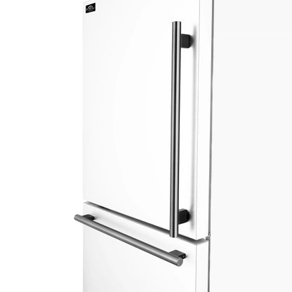 Forno Milano Espresso 31-Inch White Bottom Freezer Refrigerator, 17.2 Cu. Ft., Energy-Efficient, No Frost, Built-In Ice Maker FORNO
