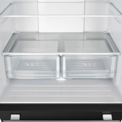Forno Gallipoli Espresso 30-Inch Black French Door Refrigerator, Bottom Freezer, 17.5 Cu. Ft., No Frost, Ice Maker FORNO