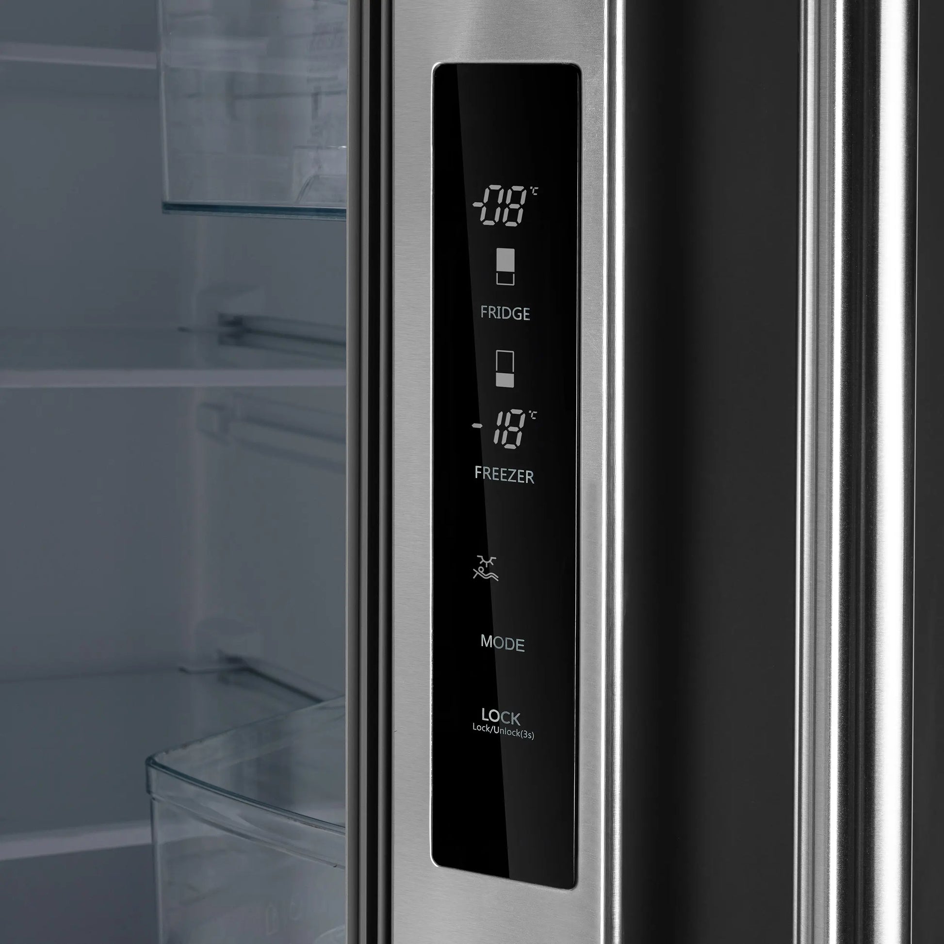 Forno Gallipoli 30-Inch French Door Refrigerator with Bottom Freezer, 17.5 cu.ft Capacity, Stainless Steel, No Frost Technology FORNO
