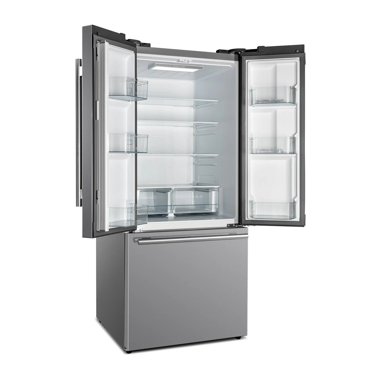 Forno Gallipoli 30-Inch French Door Refrigerator with Bottom Freezer, 17.5 cu.ft Capacity, Stainless Steel, No Frost Technology FORNO